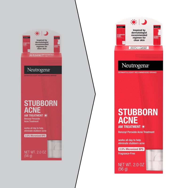 Neutrogena Stubborn Acne Morning Face Treatment with Benzoyl Peroxide - 2.0 oz, 4 of 19