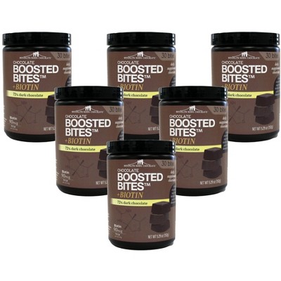 Brooklyn Born Chocolate Dark Chocolate Boosted Bites - 6 containers, 10.58 oz each