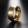 8mm Wedding Band Ring Womens Mens Black Stainless Steel Ginger Lyne Collection - 2 of 4
