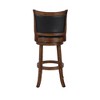 New Classic Furniture, Bristol Wood Swivel Bar Stool with PU Seat in Dark Brown, Brown - 3 of 4