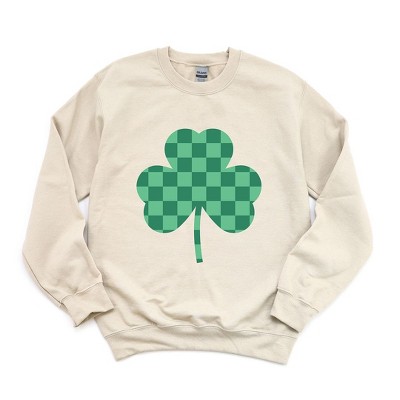 Simply Sage Market Women's Graphic Sweatshirt Checker Shamrock