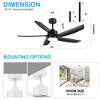 Airsurfer Vintage Black 5-Blade Ceiling Fan with LED Light & Remote, Silent DC Motor for Indoor Living Room or Bedroom - 4 of 4