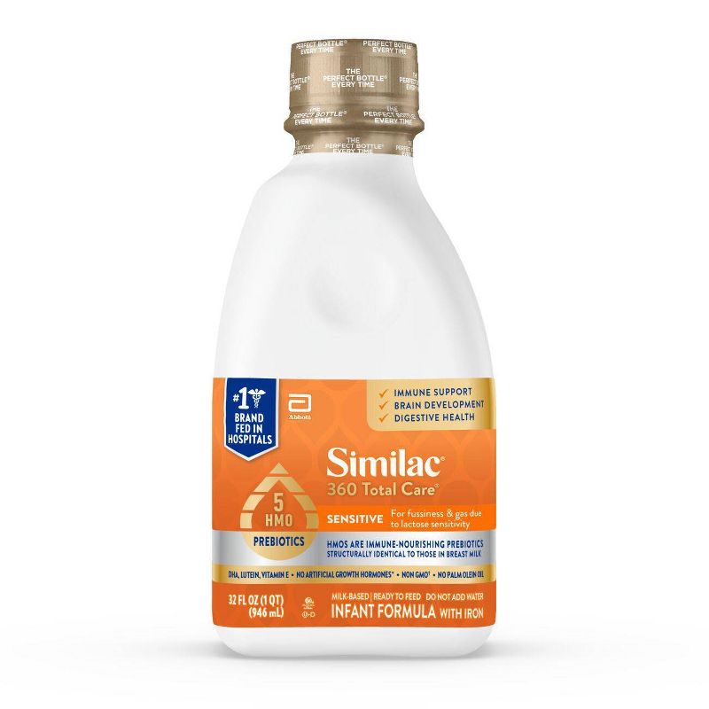 Similac 360 Total Care Sensitive Non-GMO Ready to Feed Infant Formula - 32 fl oz, 1 of 18