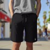 Dalix Astronaut Embroidered Short Soft Fleece Relaxed Drawstring Fit Lounge Mens - 3 of 4