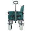 Kumasinova Multi-Functional Seat Wagon,Heavy-Duty Collapsible Cart with Seat Conversion,9"x4" Beach Tires for Garden,Beach,Camping,500lbs - 4 of 4