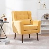 NicBex Comfy Accent Chair Modern Upholstered Chenille Armchair with Wood Legs Soft Lazy Sofa Chair for Bedroom,Living Room - 4 of 4