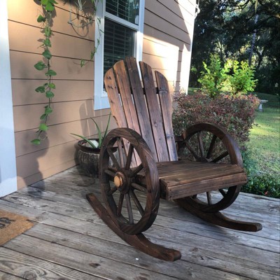 Wagon wheel rocking discount chair