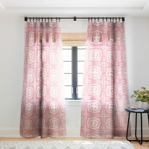 SunshineCanteen Sayulita Pink 50" x 108" Single Panel Sheer Window Curtain - Society6 - 1 of 4