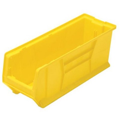Quantum Storage Systems Hulk 24" Container, 23-7/8"L X 8-1/4"W X 9"H, Stackable, Polypropylene, Yellow, Made In Usa