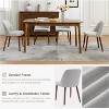 Upholstered Dining Chairs Set of 2 with Back, Fabric Side Chair with Wood Legs for Dining Room, Kitchen, Restaurant - 3 of 4