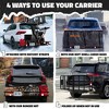 Mockins Cargo Carrier Hitch Mount Basket 60"x20"x6" Basket, 16 Cubic-ft Bag, Black - 3 of 4