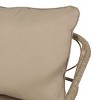 4pc Bruce Outdoor Wicker Set with Cushions Light Brown/Beige - Christopher Knight Home - image 4 of 4