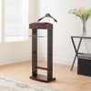 Proman Products Milan Valet Stand with Drawer, Top Tray, Contour Hanger, Trouser Bar, Tie & Belt Hooks and Shoe Rack - VL16226, Dark Walnut - 2 of 4