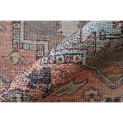 Percy Black Rectangular Washable Chenille Area Rug