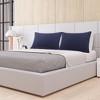 PiccoCasa Brushed Breathable Delicate Piping Roll Rim Zipper Closure Pillowcases 2 Pcs - 4 of 4