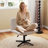 Costway Criss Cross Chair No Wheels with Soft-Padded Wide Seat Adjustable Height Modern Beige/Gray - 4 of 4