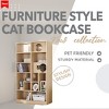 APRILSOUL Furniture Style Cat Bookcase cat tree shelves - 3 of 4