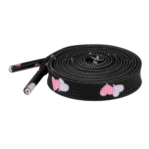 INSPIRE CHIC Flat Heart Printed Shoe Lace for Sneakers Athletic 1 Pair - 1 of 4