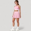 Anna-Kaci Active Women's High Neck Crop Top with Contrast Stripe Hem and Fitted Athletic Design - 3 of 4