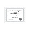 Southworth Premium Certificates White Fleur Silver Foil Border 66 lb 8.5 x 11 15/Pack CTP1W - 4 of 4
