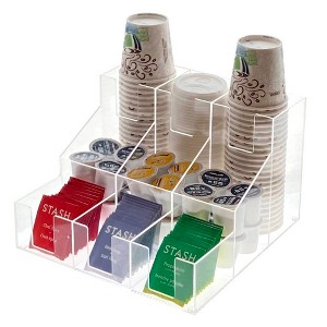 OnDisplay Kona Kai Acrylic Break Room Coffee Station Organizer for Cups/Lids/Sugar/Coffee Pods/Tea and more - 1 of 4