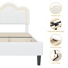 Twin Upholstered Bed Frame with Adjustable Headboard & Smart LED - 3 of 4