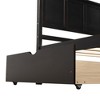 VASIP Twin Size Platform Storage Bed with 2 Wheeled Drawers, Space-Saving Bed Frame with Easy Roll-Out Storage,Espresso - 4 of 4