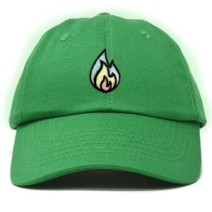 Dalix Fire Embroidered Lit Flame Dad Hat Cotton Baseball Cap Adjustable Mens - 1 of 4