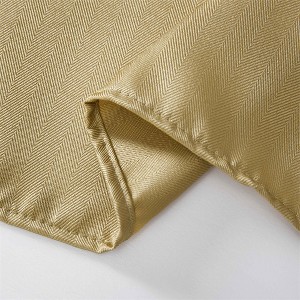 HLC.ME Lincoln Stripe Fabric Tablecloth, Advanced Water, Fade, Stain, and Wrinkle Resistance - 1 of 4
