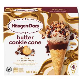 Haagen-Dazs Frozen Coffee Cookie Cone - 4ct/14.8oz