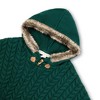 Hope & Henry Girls' Cable Sweater Cape with Hood, Kids - 4 of 4