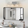 17" Nickel Finish Vintage Crystal Vanity Light - Elegant 3-Light Bathroom Mirror Fixture with Clear Glass Shades (No Bulbs) - 2 of 4