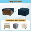 Unique Bargains Elastic Living Room Bedroom Square Foot Stool Cover - 4 of 4
