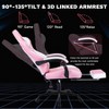 PAGED Ergonomic Massage Office Chair, High Back Leather Gaming Chair with Adjustable Height, Lumbar Support and Footrest, 300 LBS - 3 of 4