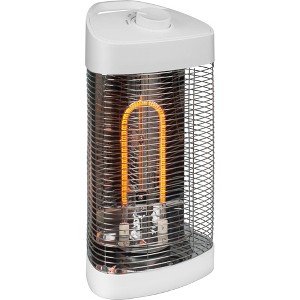 Oscillating Swivel Portable Tower Infrared Electric Outdoor Heater - White - Westinghouse: 2 Heat Settings, 80 sq ft Coverage - 1 of 4