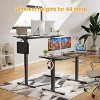 Infurnic Desks, Standing Desk with Splice Board, Adjustable Height Sit Stand Desk for Office or Home, Black, 24"*48"*27.5" - 3 of 4