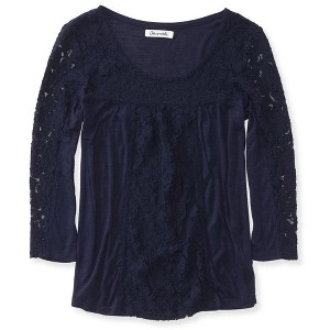 Aeropostale Womens Lacey Ls Embellished T-Shirt - 1 of 1