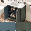 NicBex Bathroom Vanity with Sink –Rectangle Ceramic Basin, Tip-Out Tray, Rubber Wood Legs & Floral Patterns, Vintage Bathroom Vanity Cabinet - 2 of 4