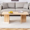 KWPZQEB Coffee Table, Center Table with Stable Triangular Support, Moden Wood Side End Table for Apartment, Living Room, Bedroom - 2 of 4