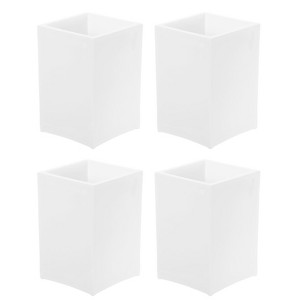 Unique Bargains Acrylic Large Capacity Square Office Home Pencil Holders 4 Pcs - 1 of 4