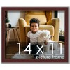 PosterPalooza | Photo Size Minimalist Brown Picture Frame - UV Acrylic, Foam Board Backing, Hanging Hardware - 2 of 4
