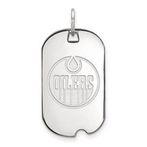 Black Bow Jewelry Sterling Silver Edmonton Oilers NHL Pendant - 1 of 3