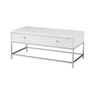 Islander 4 Drawer Cocktail Table White - Treasure Trove Accents