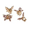 scünci be-ü-tiful Rhinestone Embellished Butterfly Mini Claw Clips - Pink/ Gold - 4pcs - 4 of 4