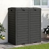 Syemin Outdoor Trash Cans 76 Gallon Outdoor Trash Can with Lid Waterproof Outdoor Garbage Can Indoor Use Trash Bin, Black, 30.67"*16.26"*33.86" - 2 of 4
