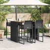 vidaXL Garden Bar Set - Black - 57.1" - 4 Piece - 3 of 4