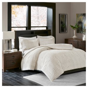 Ivory Aurora Plush Down Alternative Comforter Set Twin/Twin XL, White