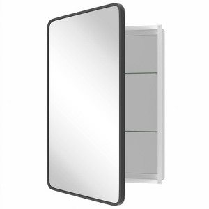 WallBeyond Aluminum Rectangle Corner Door Cabinet Wall Mirror - 1 of 4