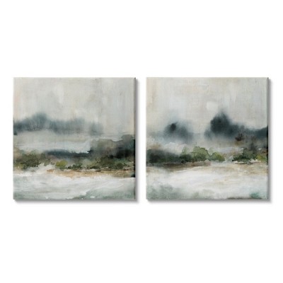 Stupell Industries Somber Mountain Landscape 2 Piece Canvas Wall Art Set