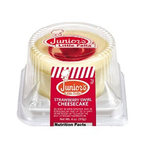 Junior's Cheesecake Little Fellas Frozen Strawberry Swirl - 4oz - 1 of 2